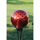 096069657453 Gazing Balls Carson Red Dapple