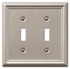 149ttbn Amertac Chelsea Steel Double Toggle Wallplate Brushed Nickel 070686559741