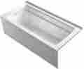 K-1948-la-0 66-inch Kohler Archer Exocrylic X 32-inch Three-side Integral Flange