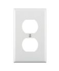 80703-w Leviton Duplex Device Receptacle Wallplate Standard Size Nylon