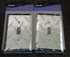955t Amerelle Lot Of Aluminum Diamond Plate Light Switch Cover