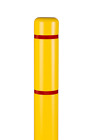 Bc452yr Bollardgard Bollard Cover Yellow With Red Reflective Tapes 649906603092