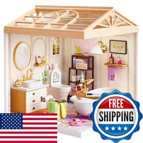 Beepzipp B0fl1bw2qs Diy Miniature House Kit With Roof And Dust Covers Creative Construction