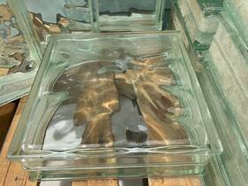 Wn12x12 Block Single Glass 11.75 Inch W X L 3.875 Wave Pattern Clear