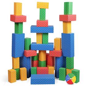Blue Marble B0fp3vn21g National Geographic Kids Jumbo Cardboard Building Blocks 40 Heavy-duty Bricks