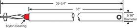 Brixwell 70-n35rr 35in Spiral Window Balance Red Bearing Hwb-cp-5/8s-35 Inch -rd-1