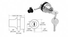 C.r. Laurence 0910chka Crl Chrome Keyed Alike Thru-glass Plunger Lock