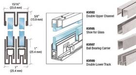 Kv99236 C.r. Laurence Crl Zinc Plated Steel Roll-ezy Double Track Ball Bearing Packaged Assembly - 36 Inch