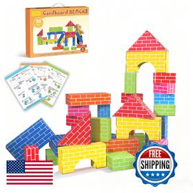 B0fqhqq6yg Cartboatoy Cardboard Building Blocks For Kids 36pcs Jumbo Gifts Heavy Duty Deve