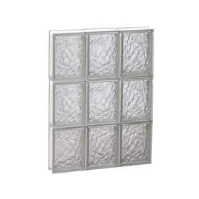 Wx23.25 Clearly Secure 1824sic Glass Block Window 17.25 Inch H Non-vent Frameless Ice Pattern
