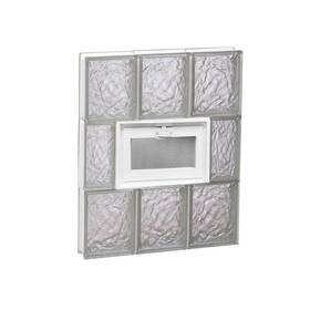 1824vic Clearly Secure Block Window 23.3 Inch X17.25 X3.1 Ice Pattern Frameless Vented Glass