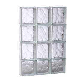 1830sdc Clearly Secure Secures Glass Block Window 17.25 Inch X 29 3.1 Wave Non-vented Frameles