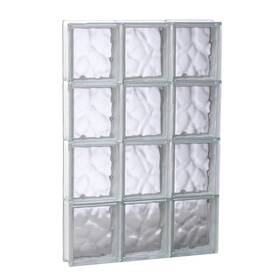 Hx17.25 Clearly Secure 1832sdc Glass Block Window 31 Inch W Frameless Wave Pattern Non-vented