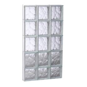 Wx3.125 Clearly Secure 1838sdc Glass Block Window 36.75 Inch Hx17.25 D Frameless Wave Pattern