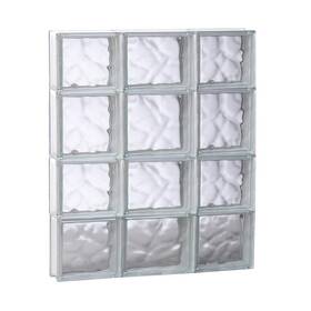 2026sdc Clearly Secure Block Windows 19.25 Inch X 25 Wave Pattern Frameless Glass White