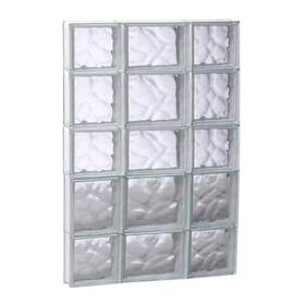 2034sdc Clearly Secure Glass Block Window 32.7 Inch X 19.2 3.1 Wave Frameless Non-vented