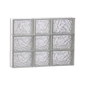 2218sic Clearly Secure Glass Block Window 21.25 Inch X 17.25 3.125 Frameless Ice Pattern