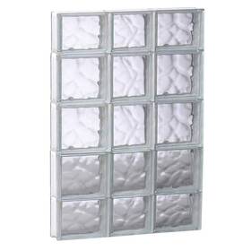 2236sdc Clearly Secure Glass Block Windows 21.25 Inch X34.75 X3.125 Wave Pattern Non-vented
