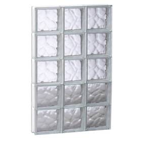 Wx38.75 Clearly Secure 2240sdc Glass Block Window 21.25 Inch H Double-pane Wave Pattern White