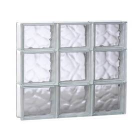 2422sdc Clearly Secure 23.25 Inch X 21.25 3.125 Frameless Wave Pattern Non-vented Glass Block
