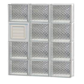 2430sdpdv Clearly Secure 23.25 Inch X 29 3.125 Frameless Diamond Pattern Glass Block Window With