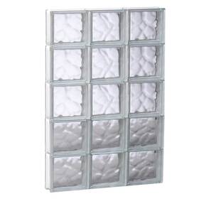 2440sdc Clearly Secure Glass Block Window 23.25 Inch X38.75 Frameless Wave Pattern Nonvented
