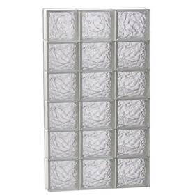 2448sic Clearly Secure Glass Block Window 23.25 Inch W X 46.50 H Frameless Ice Pattern Non-vented