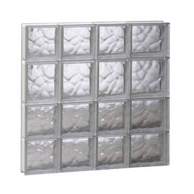 2626sdc Clearly Secure Glass Block Window 25 Inch W X H Frameless Wave Pattern Non-vented