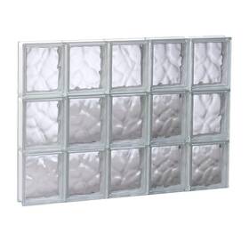 3024sdc Clearly Secure Glass Block Window 28.7 Inch X 23.2 3.1 Wave Frameless Non-vented