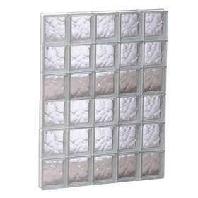 Wx46.50 Clearly Secure 3048sdc Glass Block Window 3.125 Inch Lx28.75 H Frameless Wave Pattern