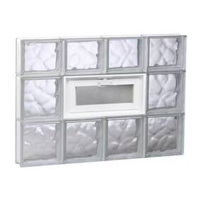 Clearly Secure 313047930965 31 Inch X 21.25 3.125 Frameless Wave Pattern Vented Glass Block Window