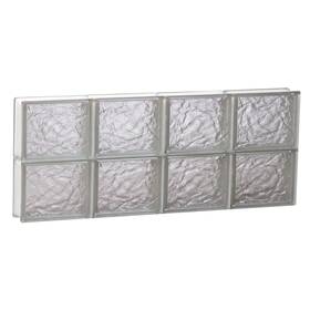 Clearly Secure 313050241201 31 Inch X 13.5 3.125 Frameless Ice Pattern Non-vented Glass Block Windo