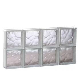 Clearly Secure 313053417443 31 Inch X 15.5 3.125 Frameless Wave Pattern Non-vented Glass Block Wind