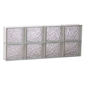 3214si Clearly Secure Glass Block Window Double-pane Ice Pattern Basement Privacy White