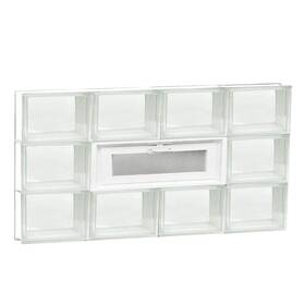 Hx31.00 Clearly Secure 3218vcl Glass Block Windows 17.25 Inch W Frameless Vented Clear