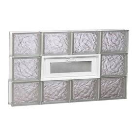 3218vic Clearly Secure 31 Inch X 17.25 3.125 Frameless Ice Pattern Vented Glass Block Window