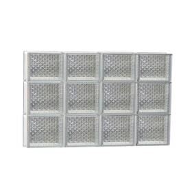 3222sdp Clearly Secure Glass Block Window 3.125 Inch X 31 21.25 Frameless Diamond Pattern