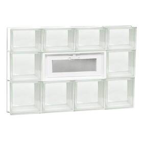 3222vcl Clearly Secure Glass Block Window 21.25 Inch X 31 3.1 Frameless Vented Clear