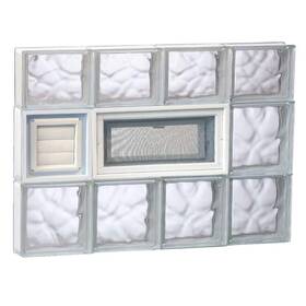 3222vdcdv Clearly Secure Glass Block Window 31 X 21 Frameless Wave Pattern With Dryer