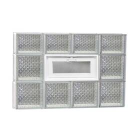 3222vdp Clearly Secure Glass Block Window 31 Inch X 21.25 Frameless Vented Diamond Pattern