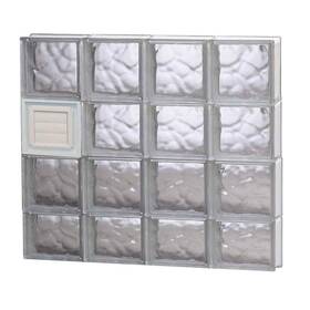 3230sdcdv Clearly Secure Privacy Glass Block Window With Dryer Vent 31 Inch X29 Frameless White