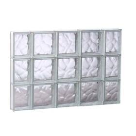 3624sdc Clearly Secure Glass Block Window 34.75 Inch X 23.25 Frameless Wave Pattern White