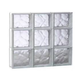 Clearly Secure 445026981903 23.25 Inch X 21.25 3.125 Frameless Wave Pattern Non-vented Glass Block