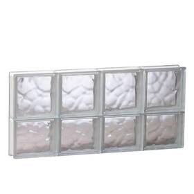 Clearly Secure 445036061084 31 Inch X 13.5 3.125 Frameless Wave Pattern Non-vented Glass Block Wind