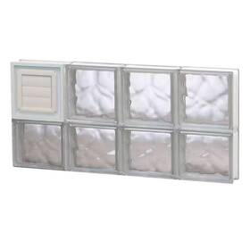 Clearly Secure 445056497474 31 Inch X 13.5 3.125 Frameless Wave Pattern Glass Block Window With Dry