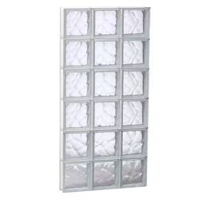 Clearly Secure 445056528550 Non-vented Glass Block Window Screen Solid Frameless Wave Pattern