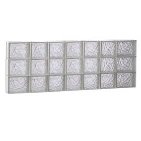 4618sic Clearly Secure Glass Block Window 3.125 Inch X44.25 X17.25 Ice Pattern Non-vented