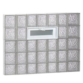 Wx3.125 Clearly Secure 4638vic Glass Block Windows 36.75 Inch Hx44.25 D Frameless Ice Pattern