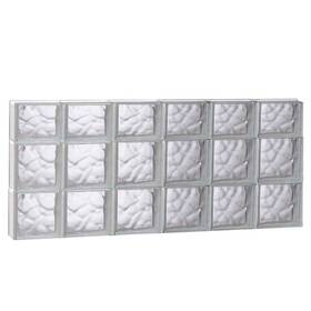 4822sdc Clearly Secure Glass Block Window 46.5 Inch X 21 3 No Grid Non-vented Frameless