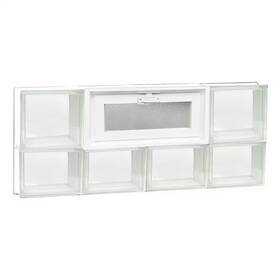 Clearly Secure 705353345715 31 Inch X 13.5 3.125 Frameless Clear Vented Glass Block Window